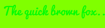 Image with Font Color 00FF00 and Background Color 80FF00